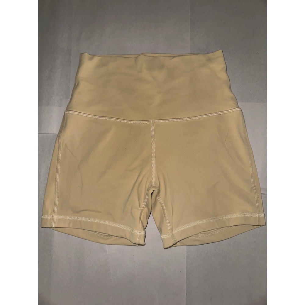 Lululemon Align High-Rise Short 4 Inch Yellow Nulu Yoga Shorts Size 4
